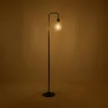 GLOBOSTAR® SNAKE  Μοντέρνο Επιδαπέδιο Φωτιστικό με Ντουί 1 x E27 AC 220-240V IP20 - Μαύρο - Μ40 x Π25 x Υ153cm