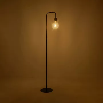 GLOBOSTAR® SNAKE  Μοντέρνο Επιδαπέδιο Φωτιστικό με Ντουί 1 x E27 AC 220-240V IP20 - Μαύρο - Μ40 x Π25 x Υ153cm