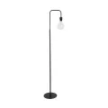 GLOBOSTAR® SNAKE  Μοντέρνο Επιδαπέδιο Φωτιστικό με Ντουί 1 x E27 AC 220-240V IP20 - Μαύρο - Μ40 x Π25 x Υ153cm