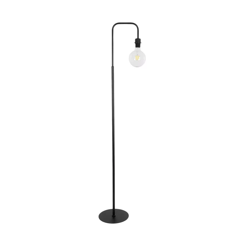 GLOBOSTAR® SNAKE  Μοντέρνο Επιδαπέδιο Φωτιστικό με Ντουί 1 x E27 AC 220-240V IP20 - Μαύρο - Μ40 x Π25 x Υ153cm