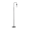 GLOBOSTAR® SNAKE  Μοντέρνο Επιδαπέδιο Φωτιστικό με Ντουί 1 x E27 AC 220-240V IP20 - Μαύρο - Μ40 x Π25 x Υ153cm