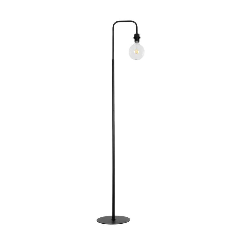 GLOBOSTAR® SNAKE  Μοντέρνο Επιδαπέδιο Φωτιστικό με Ντουί 1 x E27 AC 220-240V IP20 - Μαύρο - Μ40 x Π25 x Υ153cm