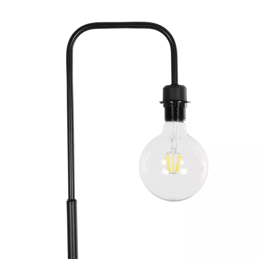 GLOBOSTAR® SNAKE  Μοντέρνο Επιδαπέδιο Φωτιστικό με Ντουί 1 x E27 AC 220-240V IP20 - Μαύρο - Μ40 x Π25 x Υ153cm
