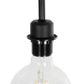 GLOBOSTAR® SNAKE  Μοντέρνο Επιδαπέδιο Φωτιστικό με Ντουί 1 x E27 AC 220-240V IP20 - Μαύρο - Μ40 x Π25 x Υ153cm
