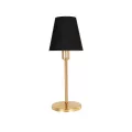 GLOBOSTAR® GLOSSY  Μοντέρνο Επιτραπέζιο Φωτιστικό Πορτατίφ με Ντουί 1 x E14 AC 220-240V IP20 - Χρυσό & Μαύρο - Μ14 x Π14 x Υ36cm