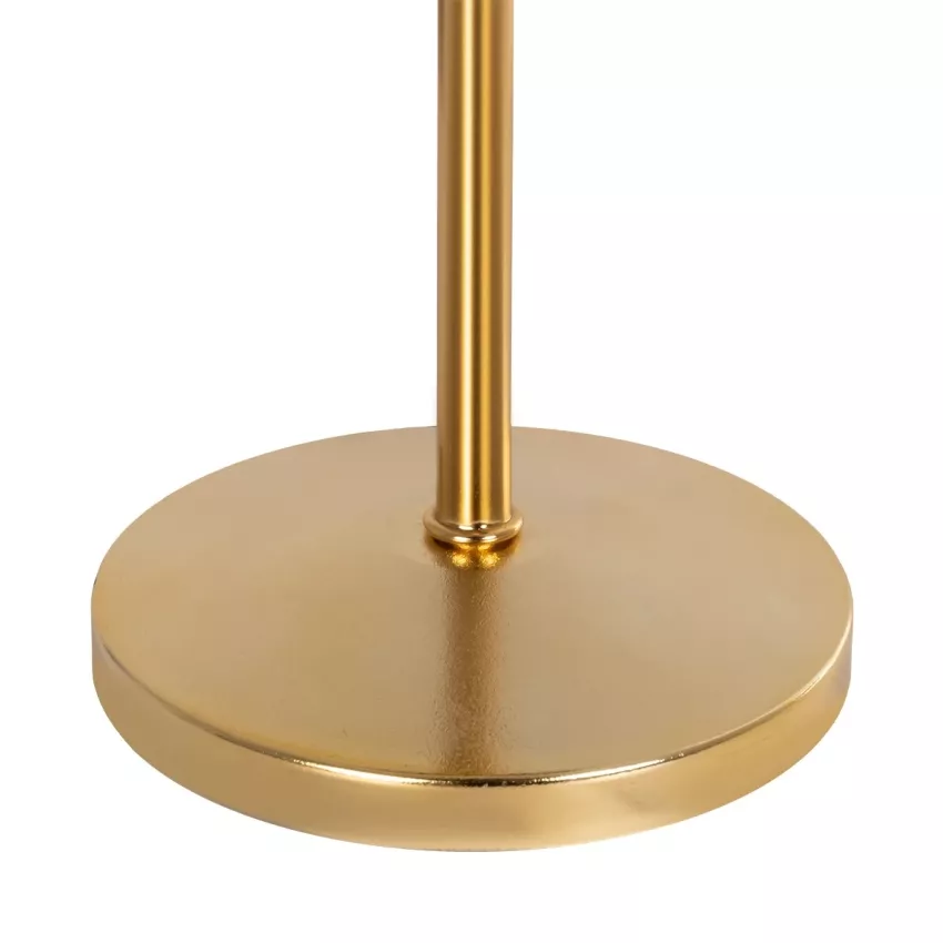 GLOBOSTAR® GLOSSY  Μοντέρνο Επιτραπέζιο Φωτιστικό Πορτατίφ με Ντουί 1 x E14 AC 220-240V IP20 - Χρυσό & Μαύρο - Μ14 x Π14 x Υ36cm