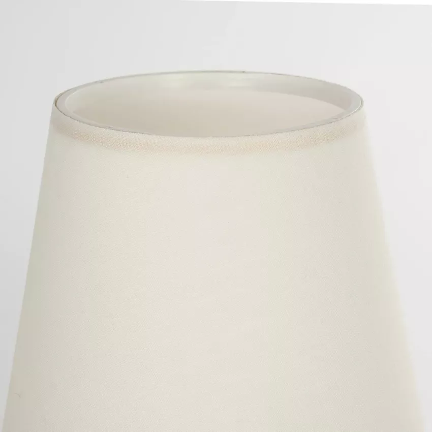 SWEET  Μοντέρνο Eπιτραπέζιο Φωτιστικό Μονόφωτο 1 x E27 IP20 Χρυσό Μέταλλο με Μπεζ Ύφασμα - Μ13 x Π13 x Υ25cm