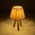 GLOBOSTAR® CAP  Μοντέρνο Επιτραπέζιο Φωτιστικό Πορτατίφ με Ντουί 1 x E27 AC 220-240V IP20 - Καφέ & Λευκό - Μ22 x Π22 x Υ33cm