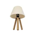 GLOBOSTAR® CAP  Μοντέρνο Επιτραπέζιο Φωτιστικό Πορτατίφ με Ντουί 1 x E27 AC 220-240V IP20 - Καφέ & Λευκό - Μ22 x Π22 x Υ33cm