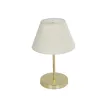 GLOSSY  Μοντέρνο Eπιτραπέζιο Φωτιστικό Πορτατίφ Μονόφωτο 1 x E27 IP20 Χρυσό Μέταλλο με Λευκό Ύφασμα - Μ22 x Π22 x Υ37cm