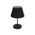 LARA  Μοντέρνο Eπιτραπέζιο Φωτιστικό Μονόφωτο 1 x E27 IP20 Μαύρο Μέταλλο με Μαύρο Ύφασμα - Μ22 x Π22 x Υ36cm
