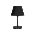 LARA  Μοντέρνο Eπιτραπέζιο Φωτιστικό Μονόφωτο 1 x E27 IP20 Μαύρο Μέταλλο με Μαύρο Ύφασμα - Μ22 x Π22 x Υ36cm
