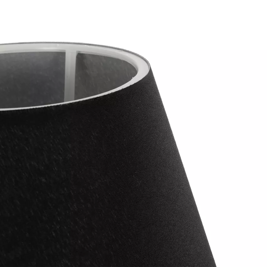 CLASS  Μοντέρνο Eπιτραπέζιο Φωτιστικό Μονόφωτο 1 x E27 IP20 Μαύρο Μέταλλο με Μαύρο Ύφασμα - Μ22 x Π22 x Υ36cm