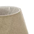 CIA  Μοντέρνο Eπιτραπέζιο Φωτιστικό Μονόφωτο 1 x E27 IP20 Λευκό Πλαστικό με Μπεζ Ύφασμα - Μ24 x Π24 x Υ31cm