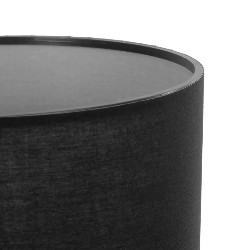 DIAMOND  Μοντέρνο Eπιτραπέζιο Φωτιστικό Μονόφωτο 1 x E27 IP20 Μαύρο Μέταλλο με Μαύρο Ύφασμα - Μ24 x Π24 x Υ41cm