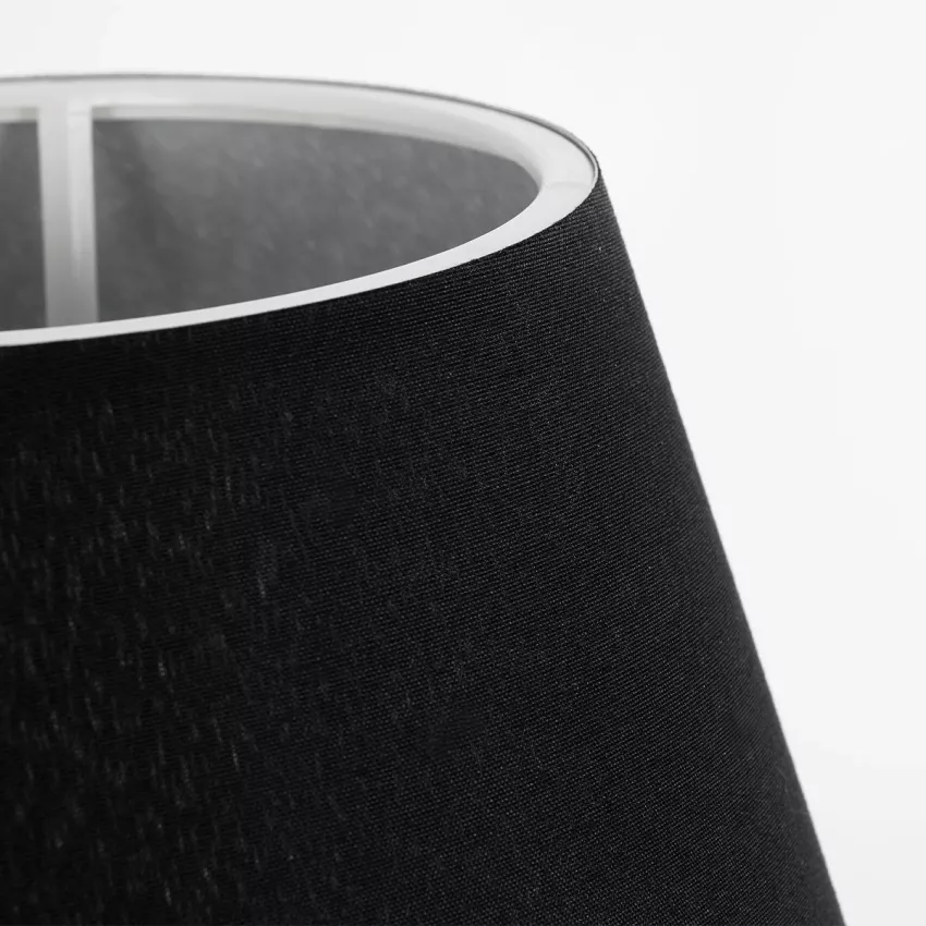 TRIP  Μοντέρνο Eπιτραπέζιο Φωτιστικό Μονόφωτο 1 x E27 IP20 Χρυσό Μέταλλο με Λευκό Ύφασμα - Μ22 x Π22 x Υ33cm