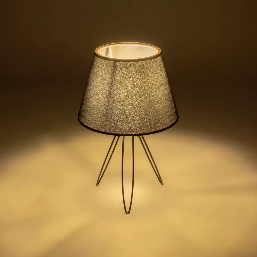 TRIP  Μοντέρνο Eπιτραπέζιο Φωτιστικό Μονόφωτο 1 x E27 IP20 Μαύρο Μέταλλο με Μαύρο Ύφασμα - Μ22 x Π22 x Υ33cm