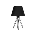 TRIP  Μοντέρνο Eπιτραπέζιο Φωτιστικό Μονόφωτο 1 x E27 IP20 Μαύρο Μέταλλο με Μαύρο Ύφασμα - Μ22 x Π22 x Υ33cm