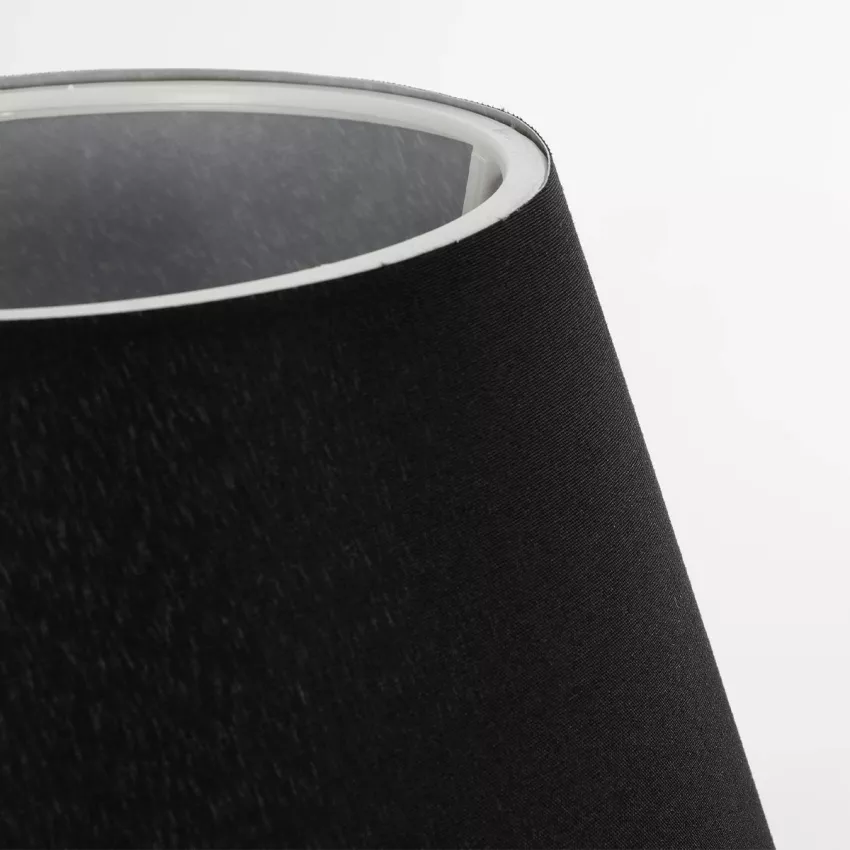 TRIP  Μοντέρνο Eπιτραπέζιο Φωτιστικό Μονόφωτο 1 x E27 IP20 Μαύρο Μέταλλο με Μαύρο Ύφασμα - Μ22 x Π22 x Υ33cm