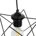 GLOBOSTAR® PATRICK  Μοντέρνο Κρεμαστό Φωτιστικό Οροφής με Ντουί 1 x E27 AC 220-240V IP20 - Μαύρο - Μ14 x Π14 x Υ16cm