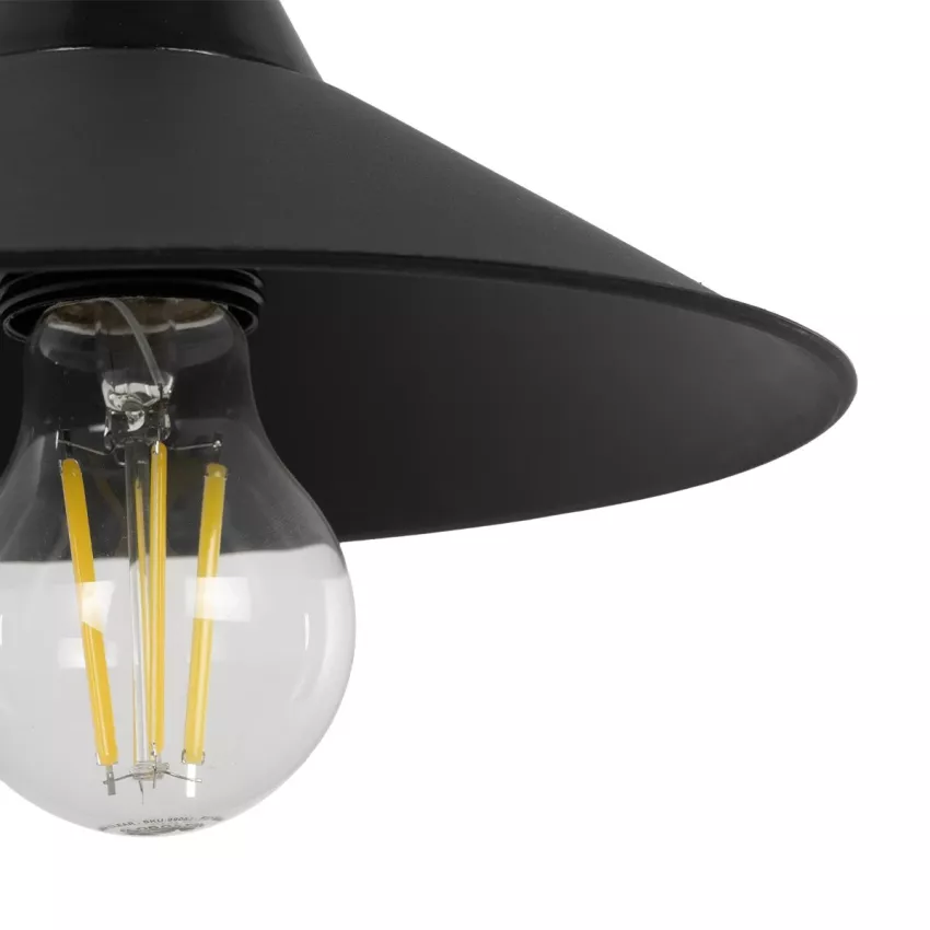 GLOBOSTAR® CATERPILLAR  Μοντέρνο Φωτιστικό Τοίχου - Απλίκα με Ντουί 1 x E27 AC 220-240V IP20 - Μαύρο - Μ22 x Π25 x Υ14cm
