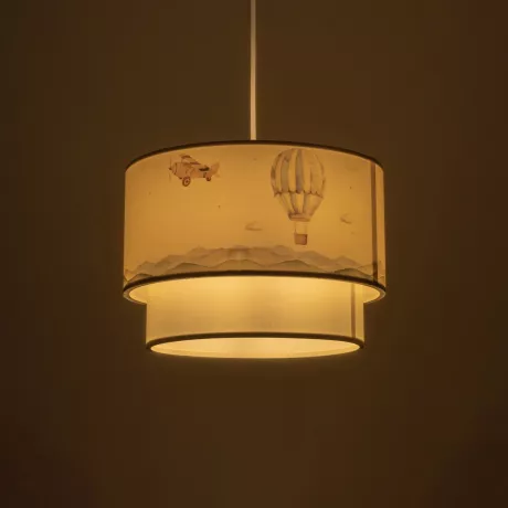 GLOBOSTAR® BALLON  Παιδικό Κρεμαστό Φωτιστικό Οροφής με Ντουί 1 x E27 AC 220-240V IP20 - Πολύχρωμο - Μ30 x Π30 x Υ20cm