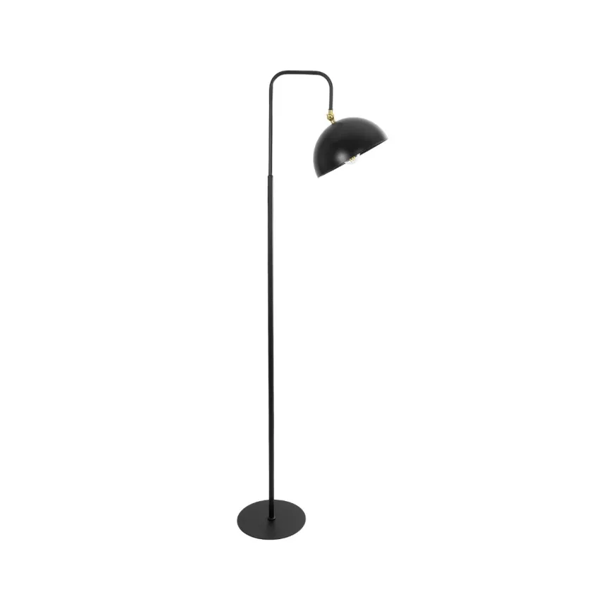 GLOBOSTAR® SNAKE  Μοντέρνο Επιδαπέδιο Φωτιστικό με Ντουί 1 x E27 AC 220-240V IP20 - Μαύρο - Μ52 x Π25 x Υ154cm