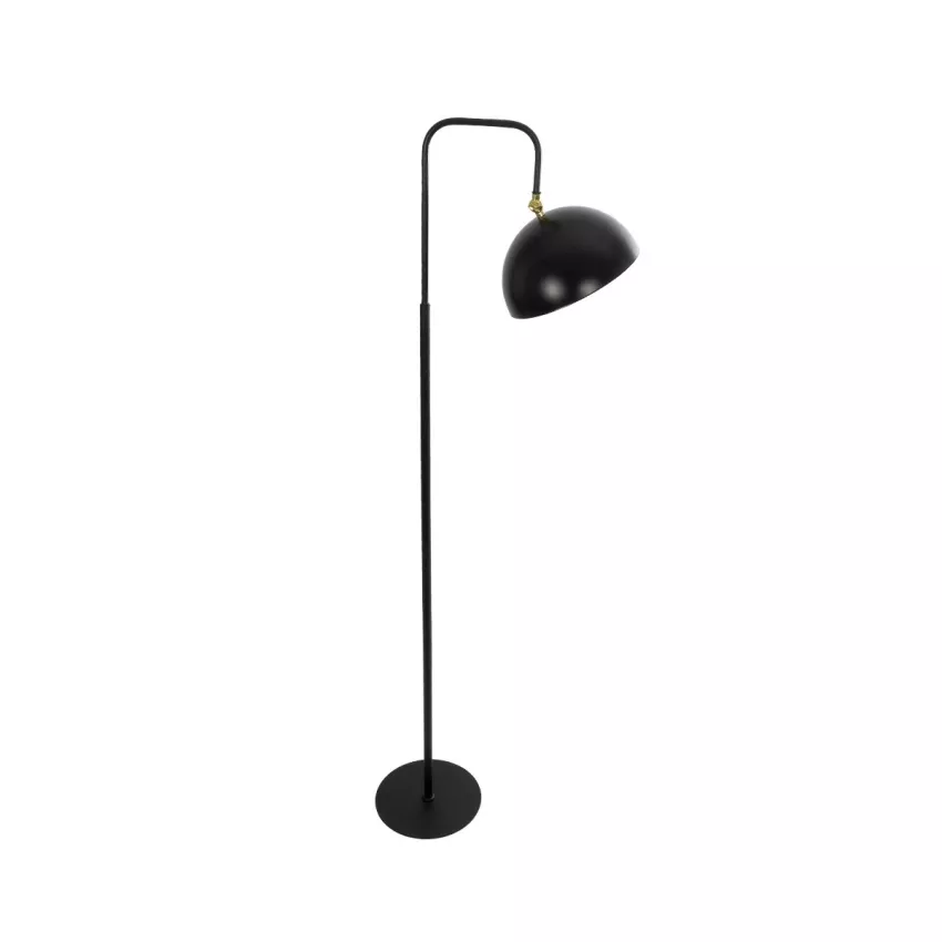 GLOBOSTAR® SNAKE  Μοντέρνο Επιδαπέδιο Φωτιστικό με Ντουί 1 x E27 AC 220-240V IP20 - Μαύρο - Μ52 x Π25 x Υ154cm