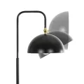 GLOBOSTAR® SNAKE  Μοντέρνο Επιδαπέδιο Φωτιστικό με Ντουί 1 x E27 AC 220-240V IP20 - Μαύρο - Μ52 x Π25 x Υ154cm