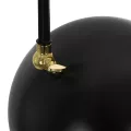 GLOBOSTAR® SNAKE  Μοντέρνο Επιδαπέδιο Φωτιστικό με Ντουί 1 x E27 AC 220-240V IP20 - Μαύρο - Μ52 x Π25 x Υ154cm