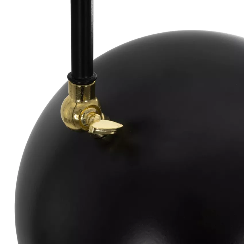 GLOBOSTAR® SNAKE  Μοντέρνο Επιδαπέδιο Φωτιστικό με Ντουί 1 x E27 AC 220-240V IP20 - Μαύρο - Μ52 x Π25 x Υ154cm