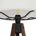 SHELF  Μοντέρνο Eπιδαπέδιο Φωτιστικό Μονόφωτο 1 x E27 IP20 Καφέ Ξύλο με Μπεζ Ύφασμα - Μ38 x Π38 x Υ135cm