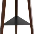 SHELF  Μοντέρνο Eπιδαπέδιο Φωτιστικό Μονόφωτο 1 x E27 IP20 Καφέ Ξύλο με Μπεζ Ύφασμα - Μ38 x Π38 x Υ135cm