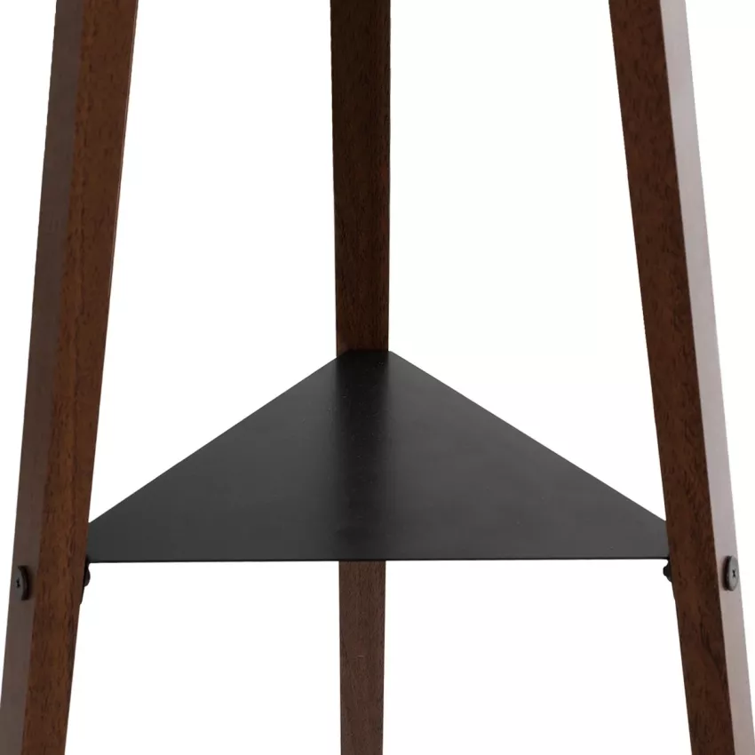 SHELF  Μοντέρνο Eπιδαπέδιο Φωτιστικό Μονόφωτο 1 x E27 IP20 Καφέ Ξύλο με Μπεζ Ύφασμα - Μ38 x Π38 x Υ135cm