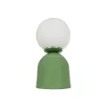 MAGIC  Μοντέρνο Eπιτραπέζιο Φωτιστικό Μονόφωτο 1 x E27 IP20 Πράσινο Μέταλλο με Λευκό Γυαλί - Μ13 x Π13 x Υ28cm