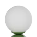 MAGIC  Μοντέρνο Eπιτραπέζιο Φωτιστικό Μονόφωτο 1 x E27 IP20 Πράσινο Μέταλλο με Λευκό Γυαλί - Μ13 x Π13 x Υ28cm
