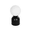 MAGIC  Μοντέρνο Eπιτραπέζιο Φωτιστικό Μονόφωτο 1 x E27 IP20 Μαύρο Μέταλλο με Λευκό Γυαλί - Μ13 x Π13 x Υ28cm