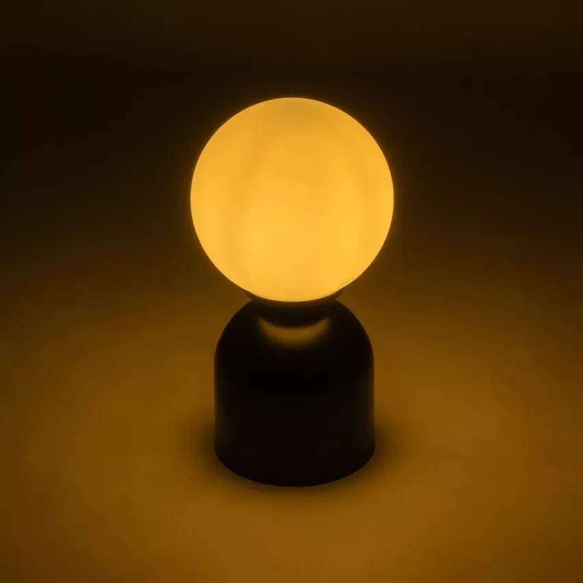 MAGIC  Μοντέρνο Eπιτραπέζιο Φωτιστικό Μονόφωτο 1 x E27 IP20 Μαύρο Μέταλλο με Λευκό Γυαλί - Μ13 x Π13 x Υ28cm