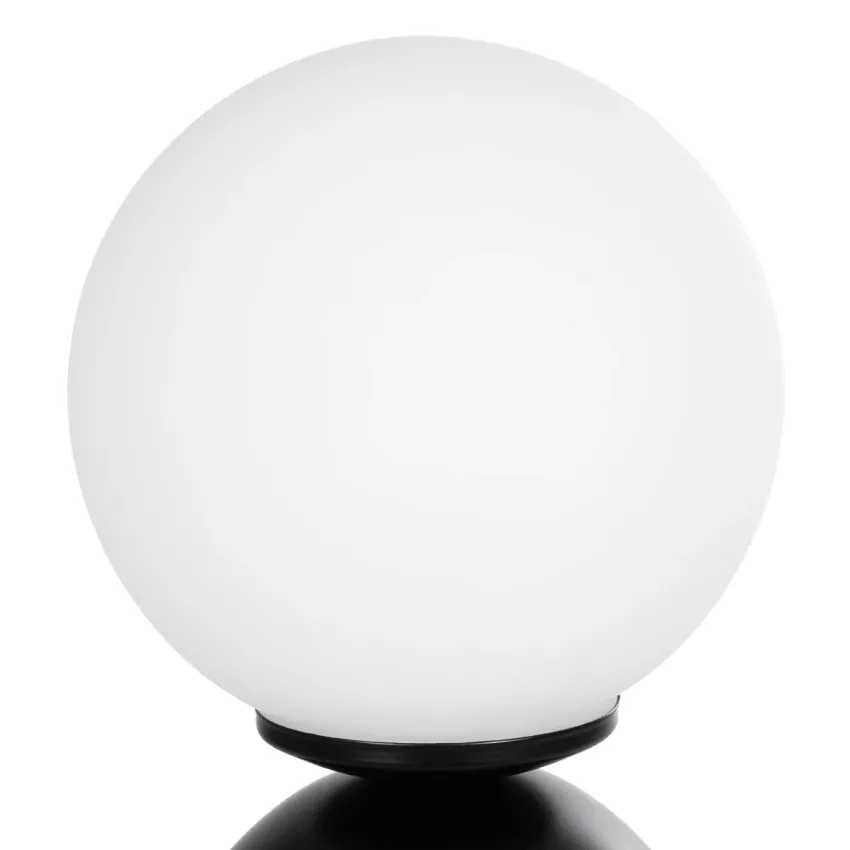 MAGIC  Μοντέρνο Eπιτραπέζιο Φωτιστικό Μονόφωτο 1 x E27 IP20 Μαύρο Μέταλλο με Λευκό Γυαλί - Μ13 x Π13 x Υ28cm