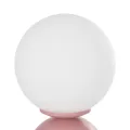 MAGIC  Μοντέρνο Eπιτραπέζιο Φωτιστικό Μονόφωτο 1 x E27 IP20 Ροζ Μέταλλο με Λευκό Γυαλί - Μ13 x Π13 x Υ28cm