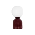 MAGIC  Μοντέρνο Eπιτραπέζιο Φωτιστικό Μονόφωτο 1 x E27 IP20 Κόκκινο Μέταλλο με Λευκό Γυαλί - Μ13 x Π13 x Υ28cm