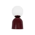 MAGIC  Μοντέρνο Eπιτραπέζιο Φωτιστικό Μονόφωτο 1 x E27 IP20 Κόκκινο Μέταλλο με Λευκό Γυαλί - Μ13 x Π13 x Υ28cm