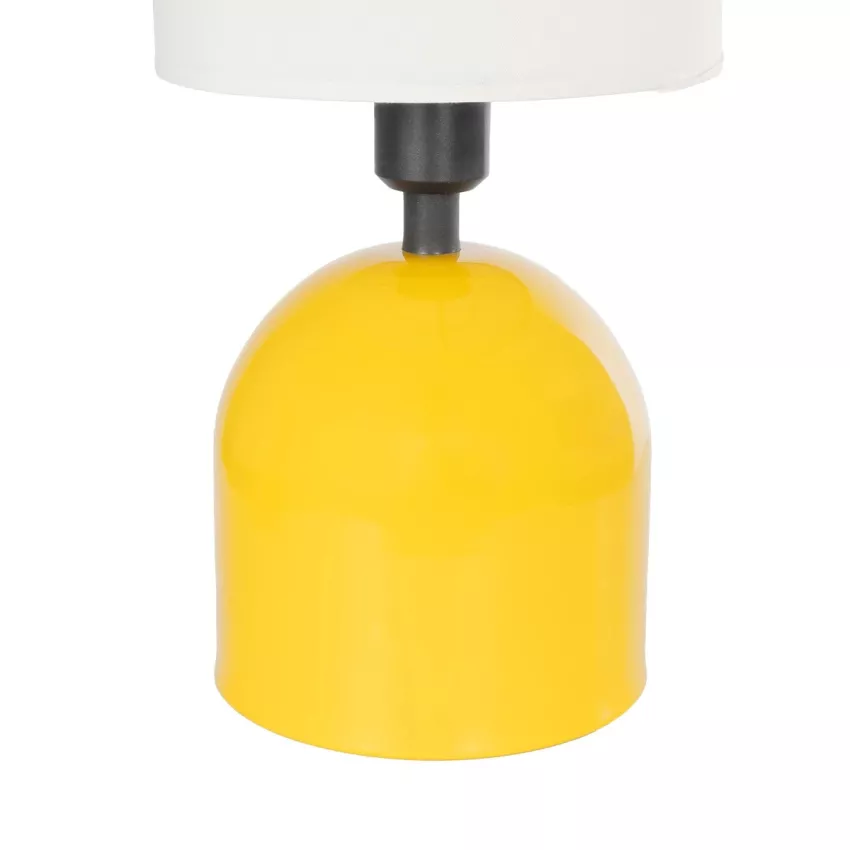 GLOBOSTAR® LOREN  Μοντέρνο Επιτραπέζιο Φωτιστικό Πορτατίφ με Ντουί 1 x E14 AC 220-240V IP20 - Κίτρινο & Μπεζ - Μ15,5 x Π15,5 x Υ33cm