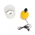 GLOBOSTAR® LOREN  Μοντέρνο Επιτραπέζιο Φωτιστικό Πορτατίφ με Ντουί 1 x E14 AC 220-240V IP20 - Κίτρινο & Μπεζ - Μ15,5 x Π15,5 x Υ33cm