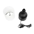 GLOBOSTAR® LOREN  Μοντέρνο Επιτραπέζιο Φωτιστικό Πορτατίφ με Ντουί 1 x E14 AC 220-240V IP20 - Μαύρο & Εκρού - Μ15,5 x Π15,5 x Υ33cm