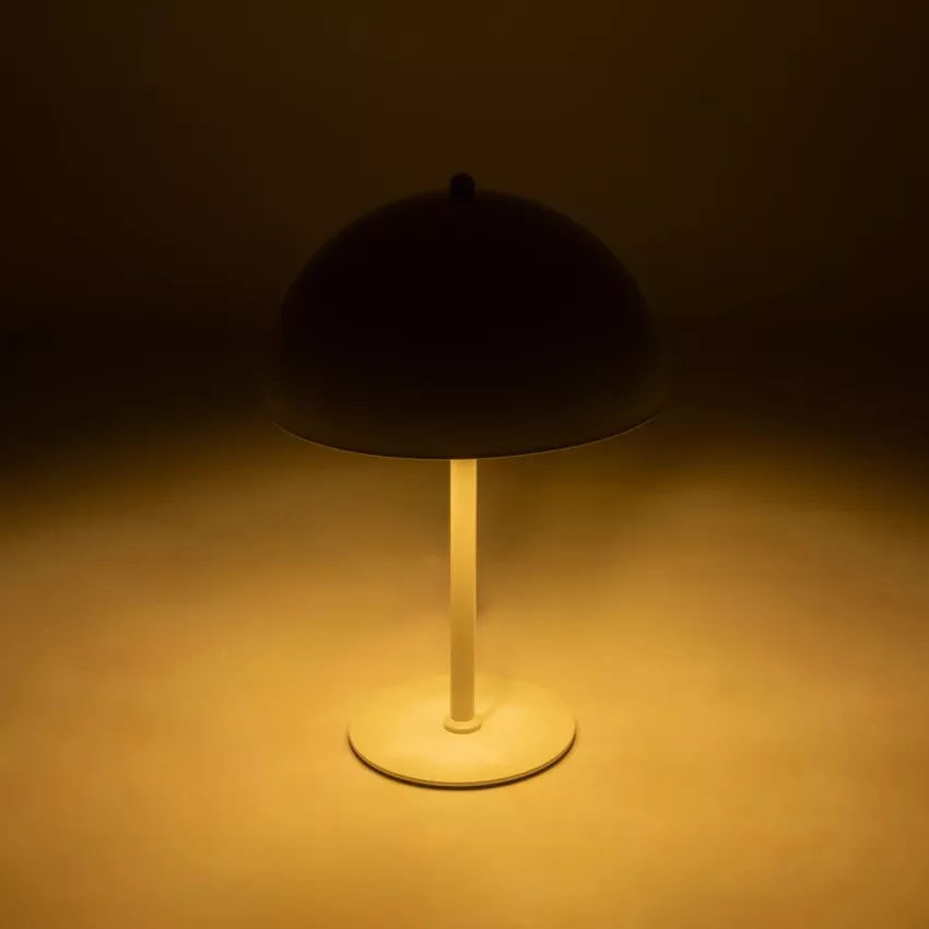 GASCEIO  Μοντέρνο Eπιτραπέζιο Φωτιστικό Μονόφωτο 1 x E27 IP20 Μπεζ Μέταλλο - Μ25 x Π25 x Υ39cm