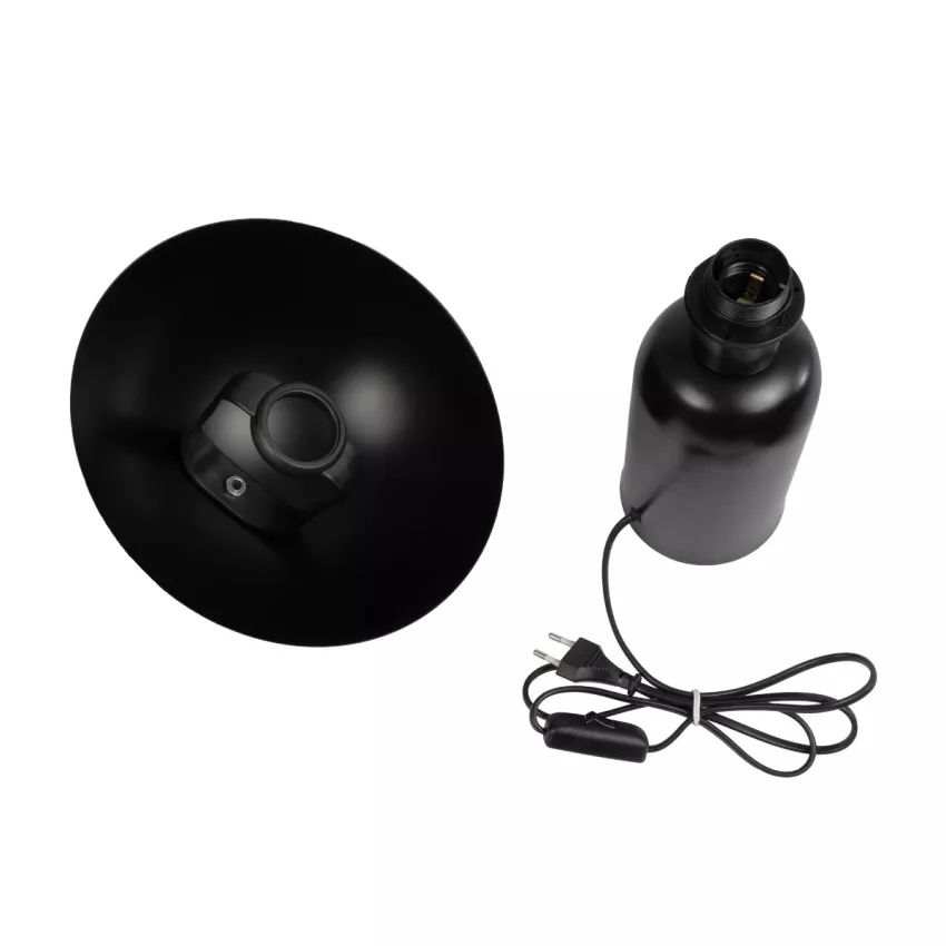 GLOBOSTAR® GASCO  Μοντέρνο Επιτραπέζιο Φωτιστικό Πορτατίφ με Ντουί 1 x E27 AC 220-240V IP20 - Μαύρο - Μ26 x Π26 x Υ35cm