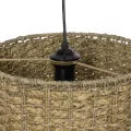 POMEGRANDE  Boho Κρεμαστό Φωτιστικό Kαπέλο Μονόφωτο 1 x E27 IP20 Μπεζ Rattan - Μ30 x Π30 x Υ16cm