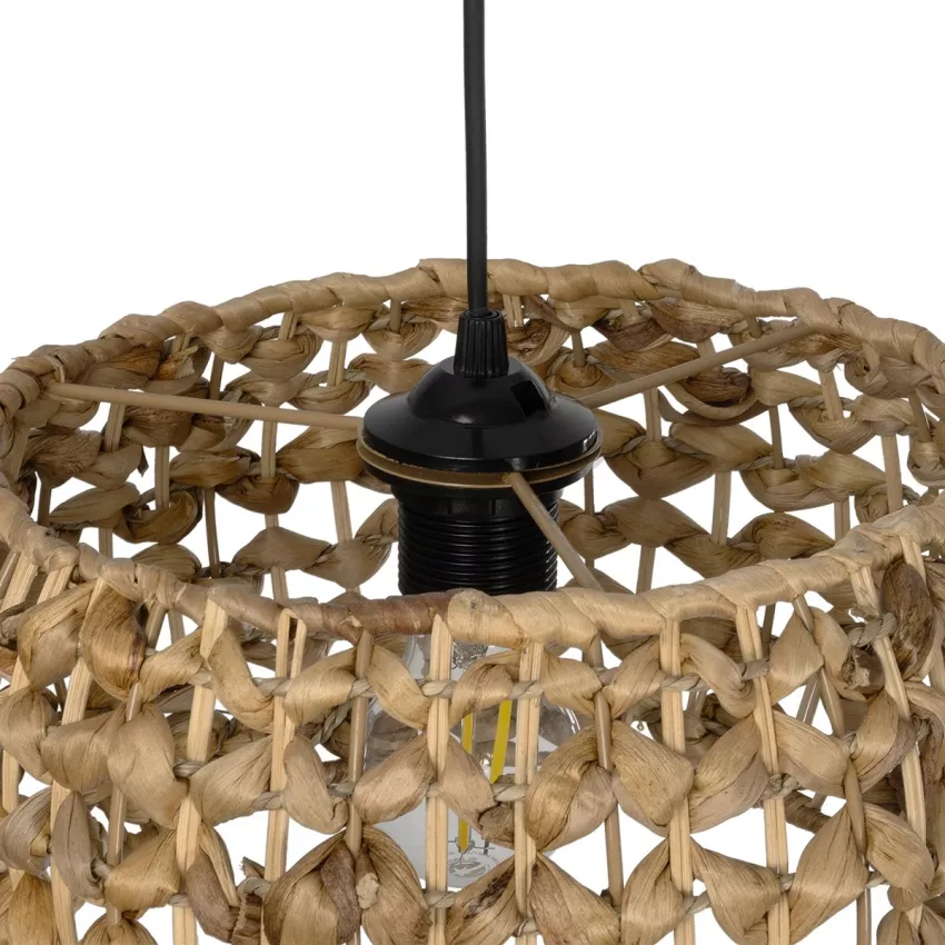 GLOBOSTAR® SAND  Boho Κρεμαστό Φωτιστικό Οροφής με Ντουί 1 x E27 AC 220-240V IP20 - Καφέ - Μ30 x Π30 x Υ18cm