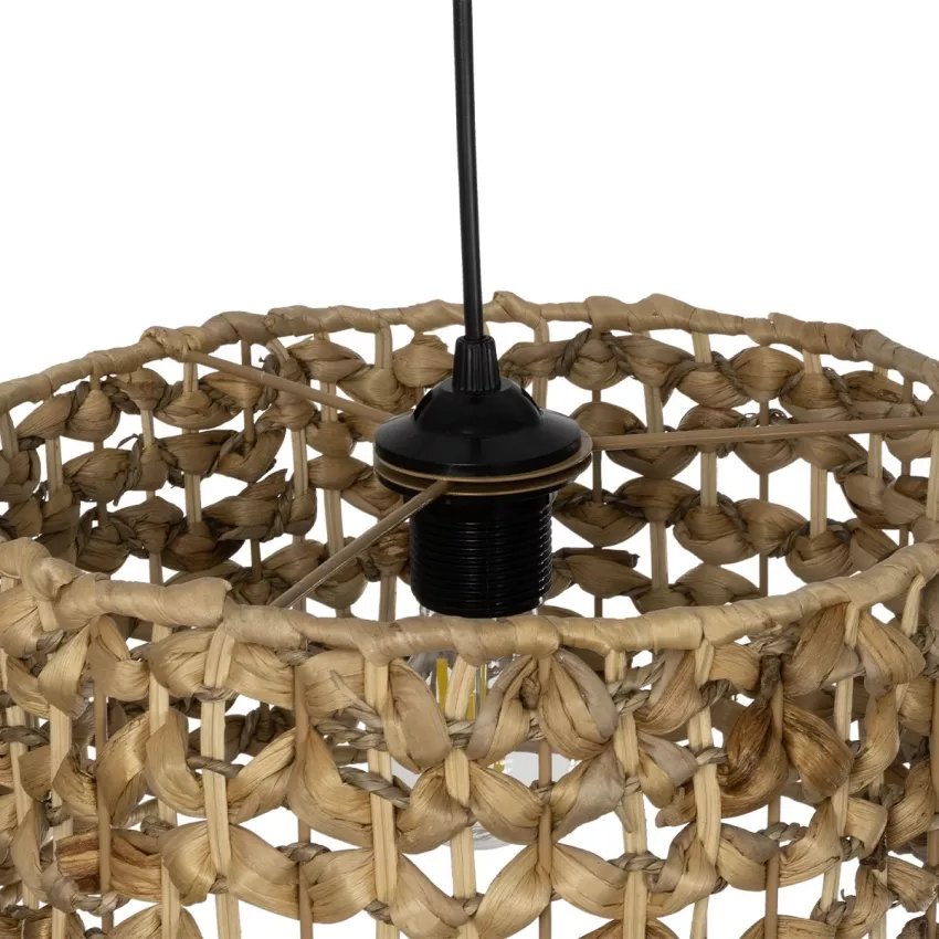 GLOBOSTAR® SAND  Boho Κρεμαστό Φωτιστικό Οροφής με Ντουί 1 x E27 AC 220-240V IP20 - Καφέ - Μ30 x Π30 x Υ19cm